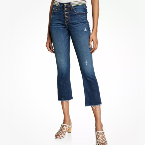 VERONICA BEARD Carolyn Baby Boot Jeans with Tux Striped Waistband 31 - Picture 3 of 9